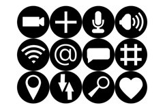 Social Media Marketing Icons Procreate Brush Stamp, 60 Icons Product Image 6