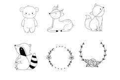 Woodland Set 1 Procreate Brush Stamps, 30 Woodland Stamps Product Image 7