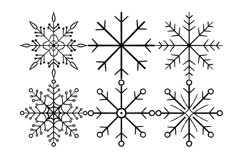 Winter Snowflake Set 1 Procreate Brush Stamp, 24 Xmas Snow Product Image 7