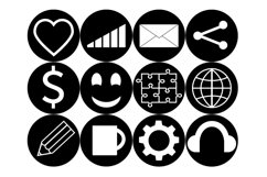 Social Media Marketing Icons Procreate Brush Stamp, 60 Icons Product Image 7