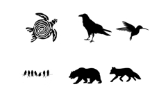 Cartoon Sea Animals Silhouette Set 1 Procreate Brush Stamps Product Image 7