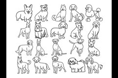 Cartoon Dogs, Outlines &amp; Silhouette Procreate Brush Stamps Product Image 7