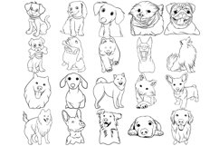 Cartoon Dogs, Outlines &amp; Silhouette Procreate Brush Stamps 7 Product Image 7