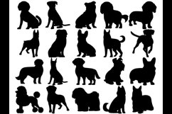 Cartoon Dogs, Outlines &amp; Silhouette Procreate Brush Stamps Product Image 8
