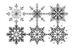 Winter Snowflake Set 1 Procreate Brush Stamp, 24 Xmas Snow Product Image 8