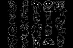 Cartoon Dogs, Outlines &amp; Silhouette Procreate Brush Stamps 7 Product Image 8