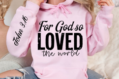 For God So Loved The World Sleeve SVG Design Product Image 3