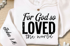 For God So Loved The World Sleeve SVG Design Product Image 2