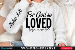 For God So Loved The World Sleeve SVG Design Product Image 1