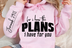 For I Know The Plans I Have Sleeve SVG Design Product Image 3