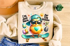I&#039;m Just Here For The Chicks, Easter Chick PNG, Easter PNG Product Image 1