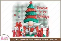 Gnome for the Holidays png, Christmas Gnome sublimation png Product Image 1