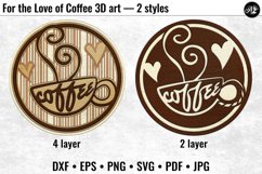 For the Love of Coffee 3D wall art Product Image 1