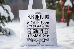 For Unto Us A Child Born SVG, Christian SVG Design Product Image 3