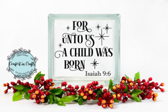 Unto Us a Child Was Born SVG and Sublimation design Product Image 4