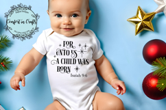 Unto Us a Child Was Born SVG and Sublimation design Product Image 2