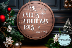 Unto Us a Child Was Born SVG and Sublimation design Product Image 3