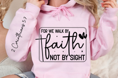 For We Walk By Faith Sleeve SVG Design Product Image 3