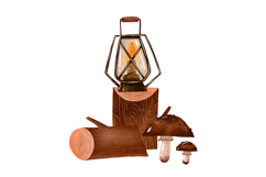 Cozy Woodland Camping Clipart Set Rustic Autumn Elements Product Image 8