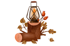 Cozy Woodland Camping Clipart Set Rustic Autumn Elements Product Image 9