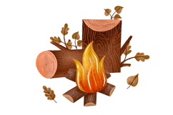 Cozy Woodland Camping Clipart Set Rustic Autumn Elements Product Image 4