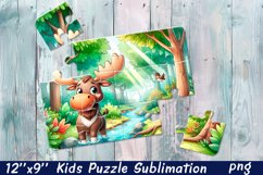 Elk Puzzle Design. Animals Puzzle Sublimation Product Image 1