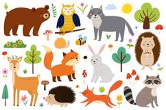 Cute Forest Animals Clipart Big Collection Product Image 4