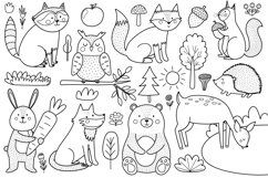 Cute Forest Animals Clipart Big Collection Product Image 13