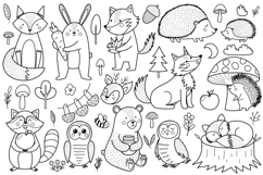 Cute Forest Animals Clipart Big Collection Product Image 14