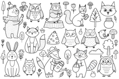 Cute Forest Animals Clipart Big Collection Product Image 15