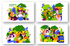 10 Forest Bathing Vector Illustration Product Image 3
