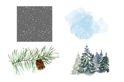 Watercolor Christmas clipart Winter birds Product Image 2