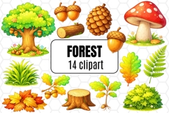 Forest Clipart Set - Forest Clipart Bundle