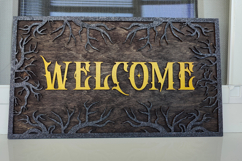 2-Layer Welcome Sign SVG | Forest Branches Laser Cut File Product Image 7