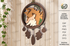 Forest Dream Catcher Laser Cut. Layered Dream Catcher SVG Product Image 1