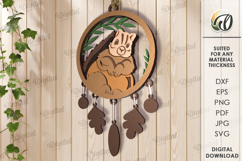 Forest Dream Catcher Laser Cut. Layered Dream Catcher SVG Product Image 1
