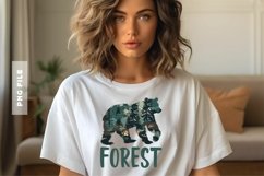 Forest Bear Sublimation T Shirt Design