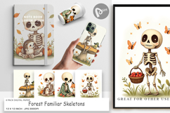 Digital Paper Forest Familiar Skeletons Product Image 1