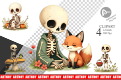 Forest Familiar Skeletons Clipart Product Image 1