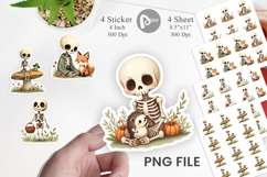 Forest Familiar Skeletons Sticker Product Image 1