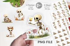 Forest Familiar Skeletons Sticker Product Image 1
