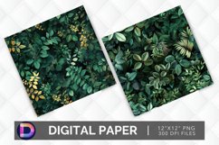 Forest Foliage Digital Paper Product Image 1