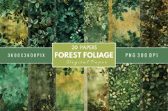 Forest Foliage Digital Paper Bundle Product Image 1