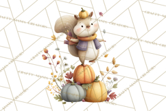 Cozy Woodland Animals Clip Art, Fall Forest Animals Png Product Image 2