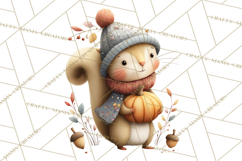Cozy Woodland Animals Clip Art, Fall Forest Animals Png Product Image 4