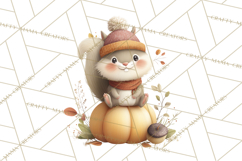Cozy Woodland Animals Clip Art, Fall Forest Animals Png Product Image 5