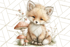 Baby Woodland Creatures, Forest Animals, Nursery Clipart PNG Product Image 4