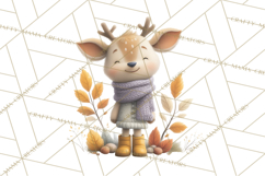 Cozy Woodland Animals Clip Art, Fall Forest Animals Png Product Image 5