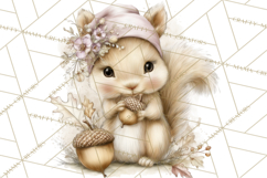 Baby Woodland Creatures, Forest Animals, Nursery Clipart PNG Product Image 3