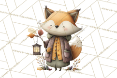 Cozy Woodland Animals Clip Art, Fall Forest Animals Png Product Image 2